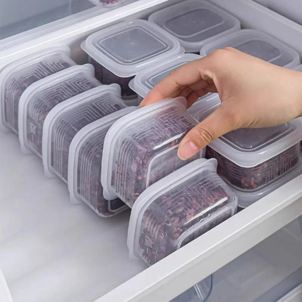1pc Food Grade Microwave-Safe Bento Box Containers, Thick Transparent Plastic Seal Box for Refrigerator Storage, Portable Durable Design for Indoor Recreation