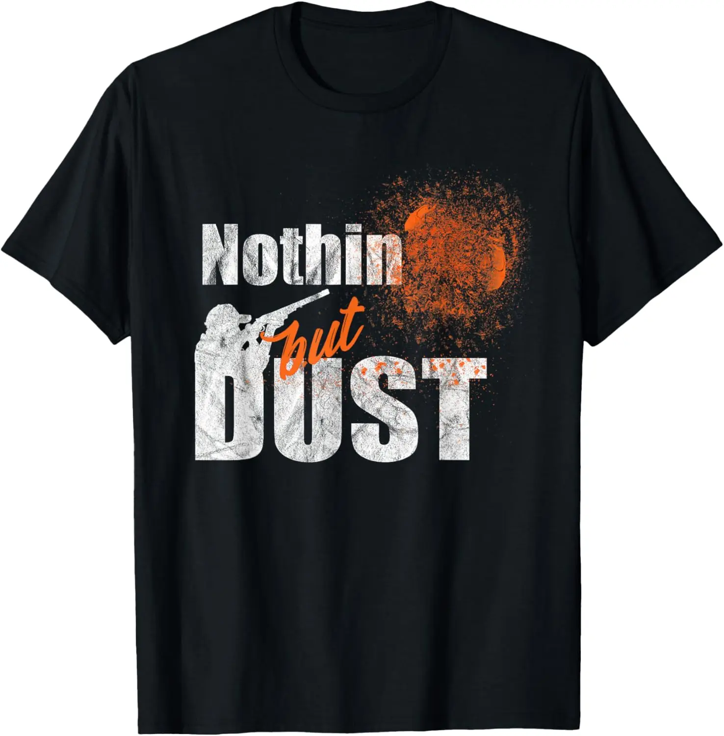 Women's 100% Cotton Short-Sleeve Round Neck Vintage Graphic Distressed T-Shirt, Casual Top for Trap & Clay Target Shooting, Everyday Wear