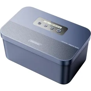 Safe Timed Lock Box, Phone Lock Box with Timer for Unplugging Phones, Video Games, Social Media, Snacks, Lockable Storage Box for Focus & Self-Control, Dark Blue