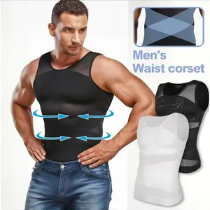 Men's Compression Shirt Tummy Control Body Shaper Vest Sleeveless Tight Tummy Underwear Tank Top