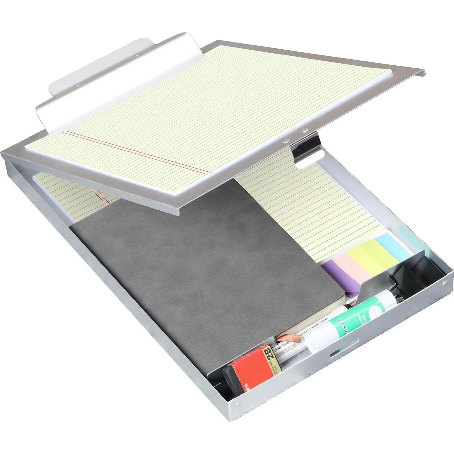 Metal Clipboard with Storage - Letter Size  Clipboards, Heavy Duty Storage Clipboard -  for Office, Jobsite or Classroom, Single Compartment