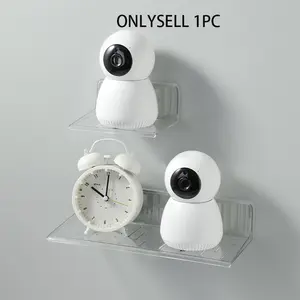 Wall-Mounted Storage Rack, No-Nail Design, Perforated Style, Indoor/outdoor Use, Floating Shelf, TV Box Holder, Home Organization Solution