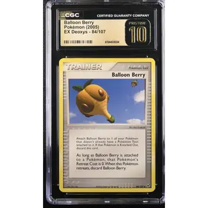 2005 EX Deoxys Balloon Berry 84/107 CGC PRISTINE 10 POP 3