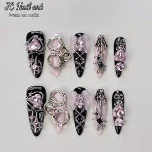 JC Nail Art W13 Mine Detachable Repeatable Nail Patch for Spice Girls Glue with Star Pattern Rhinestones & Glitter Rhinestone Soft Pinch Glitter M Size 70g
