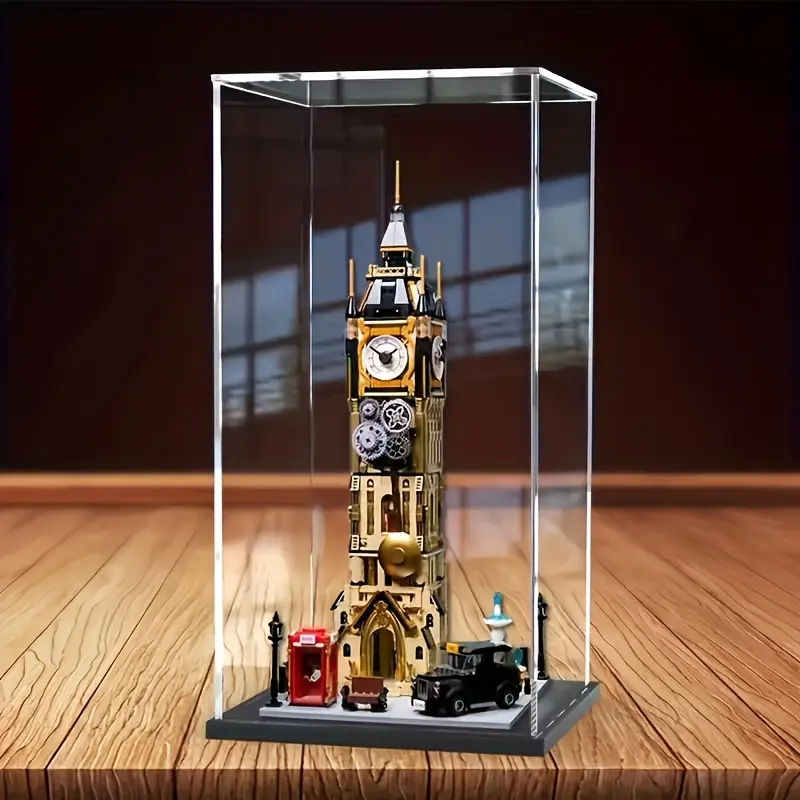 Base Transparent Unobstructed Display Case, Ideal for Figures, Cars, Building Models, Collectible Showcase Cabinet, Home Decor Accessory