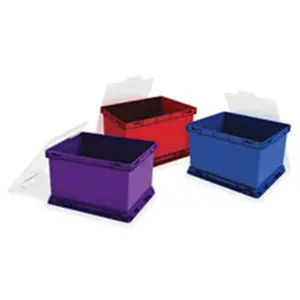 212 MAIN Plastic Modular Stack Organiser Cube Storage Bins - 3-Piece Set of Storage Boxes