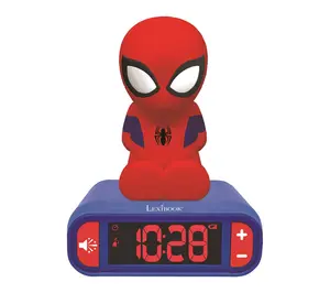 Lexibook SpiderMan 3D Alarm Clock with Night Light 3D & Sounds