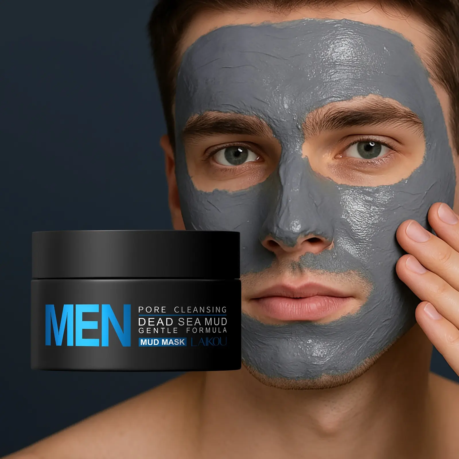 Men's Dead Sea Mud Cleansing Mask 100g, Deep Pore Cleaning, Oil Control, Moisturizing, Improves Oily Rough Skin, Daily Skincare