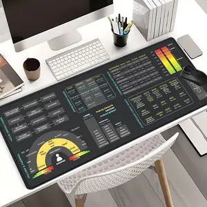 Extra Large Audio Mixing Blueprint Mouse Pad Modern Tech Gaming Desk Pad 35x16 Inch Computer Keyboard Mousepad with Non-Slip Rubber Base Durable Stitched Edge Perfect Gift for Home and Office