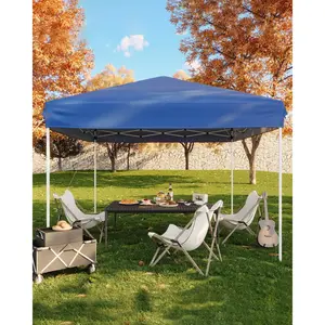 10x10ft  Pop Up Canopy  Canopy Tent with Sidewall and 4 Sandbags, Waterproof Outdoor Gazebo for Backyard Patio, Heavy Duty Portable Shelter for Camping and Events