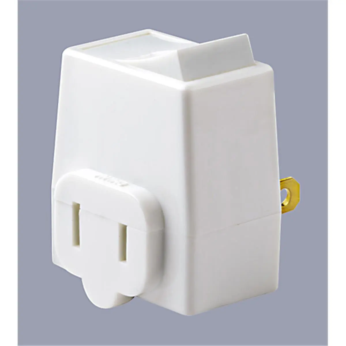 Leviton Residential Grade Universal Socket, Plastic Body Single Outlet Plug-in Adapter with On and Off Switch, Socket Adapter