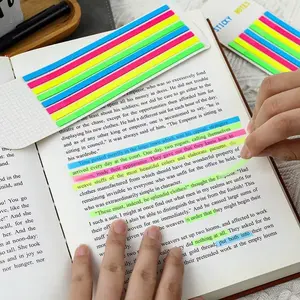 640 Transparent Highlighter Bands, Removable Sticky Notes, Book Annotation Tags, Long Page Labels, Colorful Bookmark, Office and School Supplies