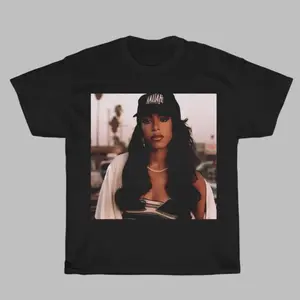 Vintage Aaliyah Graphic Unisex Shirt, Bootleg Rap Design Shirt, 90'S Clothing, Rap Gift For Him Her Crewneck Streetwear Menswear Top graphic tee zac brown sphere las vegas merch funny t shirt marcus the worm merch funny graphic tee t shirts for men