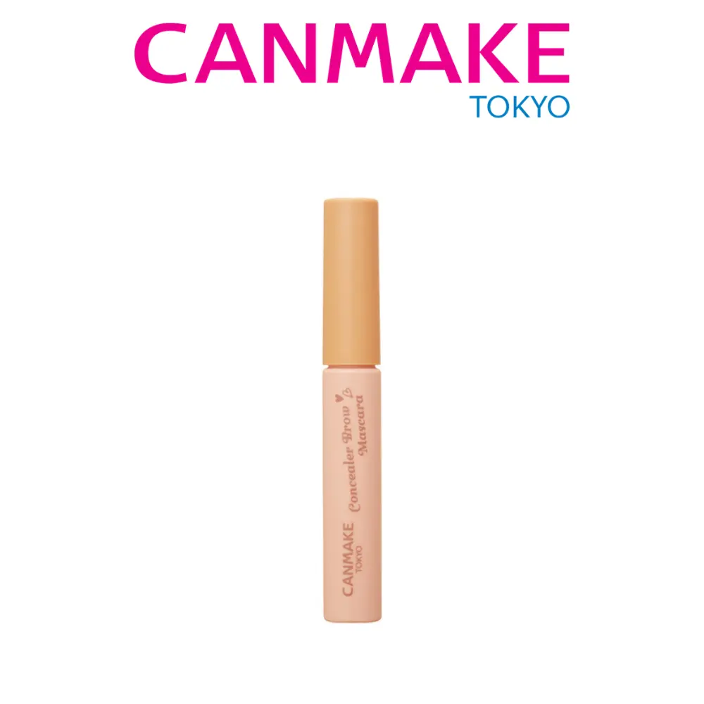 canmake Brow Mascara Concealer to Tone Down Dark Eyebrows, Water-Based Makeup with a Light Finish, Bright Beige Cosmetic, Beauty Products, 01Pink Beige, Light Cover