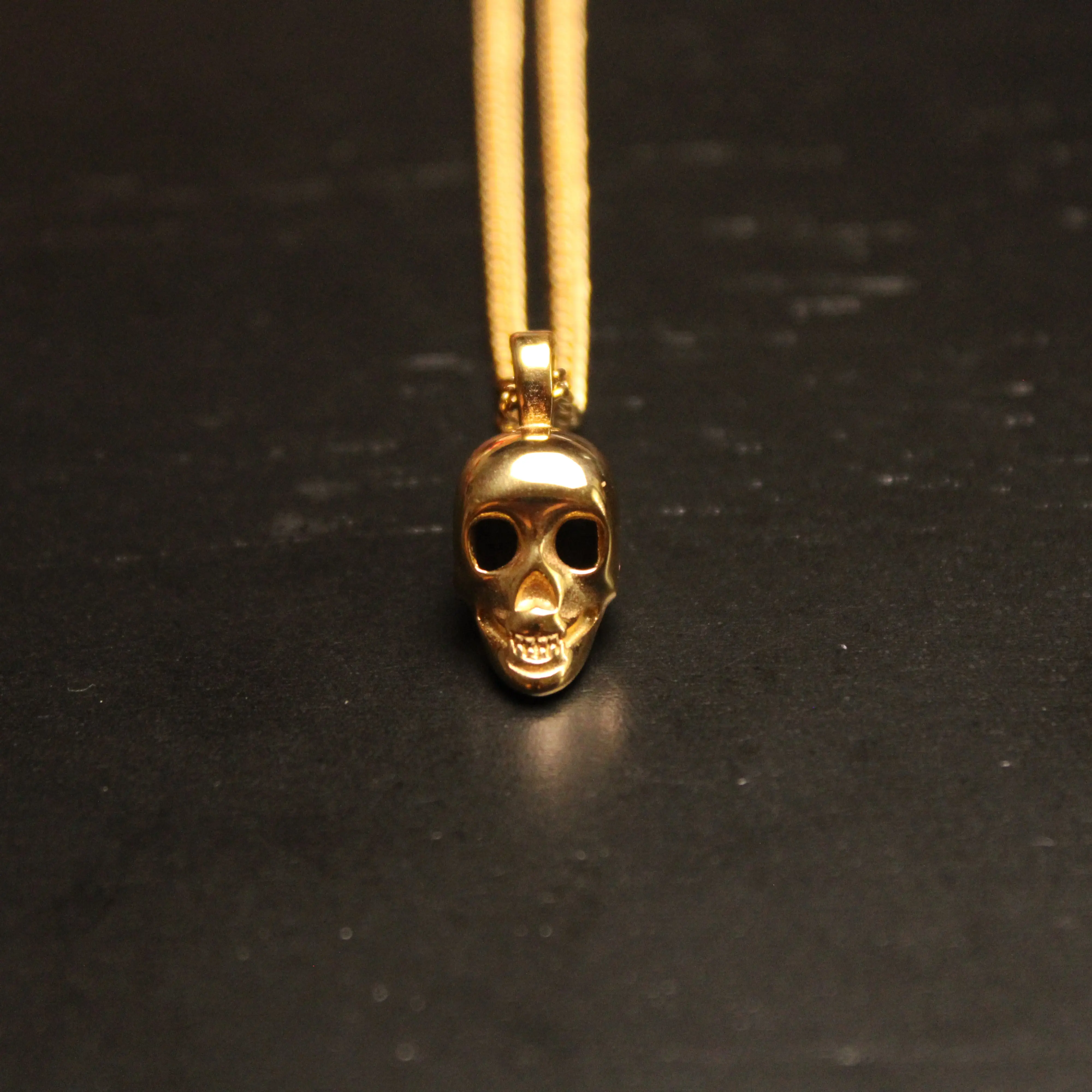 Gold Skull Pendant Chain Necklace
