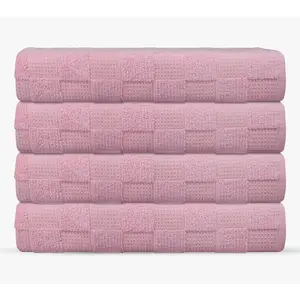 Depera Home Waffle Terry 4 pcs Turkish Wash Towels Set