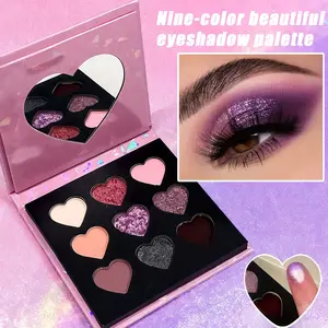 Highly Pigmented Eyeshadow Palette with Matte & Shimmer Finishes - Waterproof, No-Fallout in Purple, Brown, Pink Shades - Perfect for Fall Smoky & Stage Looks - Essential Holiday Gift Inspired by Korean Beauty!