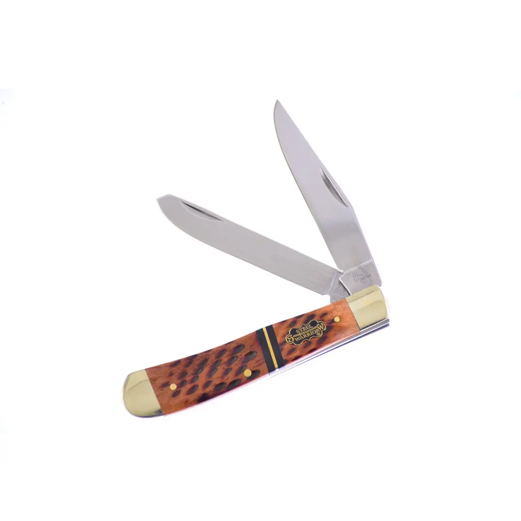 Steel Warrior Driftwood Trapper EDC Pocket Knife - Retractable Hand Tool with Bones Handle, Edc Tool