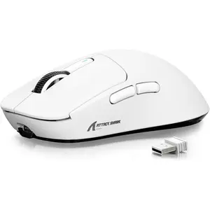 ATTACK SHARK X3 Wireless Gaming Mouse, 49g Ergonomic Mouse, Triple Modes, PAW3395 26K DPI Optical Sensor, 200h Battery Life, Programmable Buttons, for PC/Laptop/Mac Computer Accessories