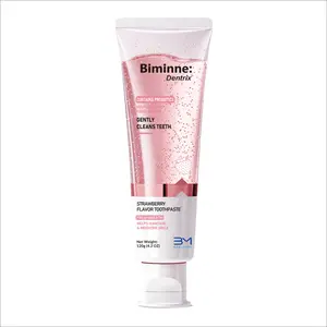Biminne Whitening Niacinamide Toothpaste Freshens Breath & Fights Plaque Suitable for all ages Enamel Health Fluoride Free Strawberry flavor 4.2oz