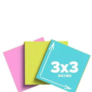 3pk 3" x 3" Super Sticky Notes 45 Sheets/Pad  Multicolor 3x3 Sticky Notes, Art & Design Theme