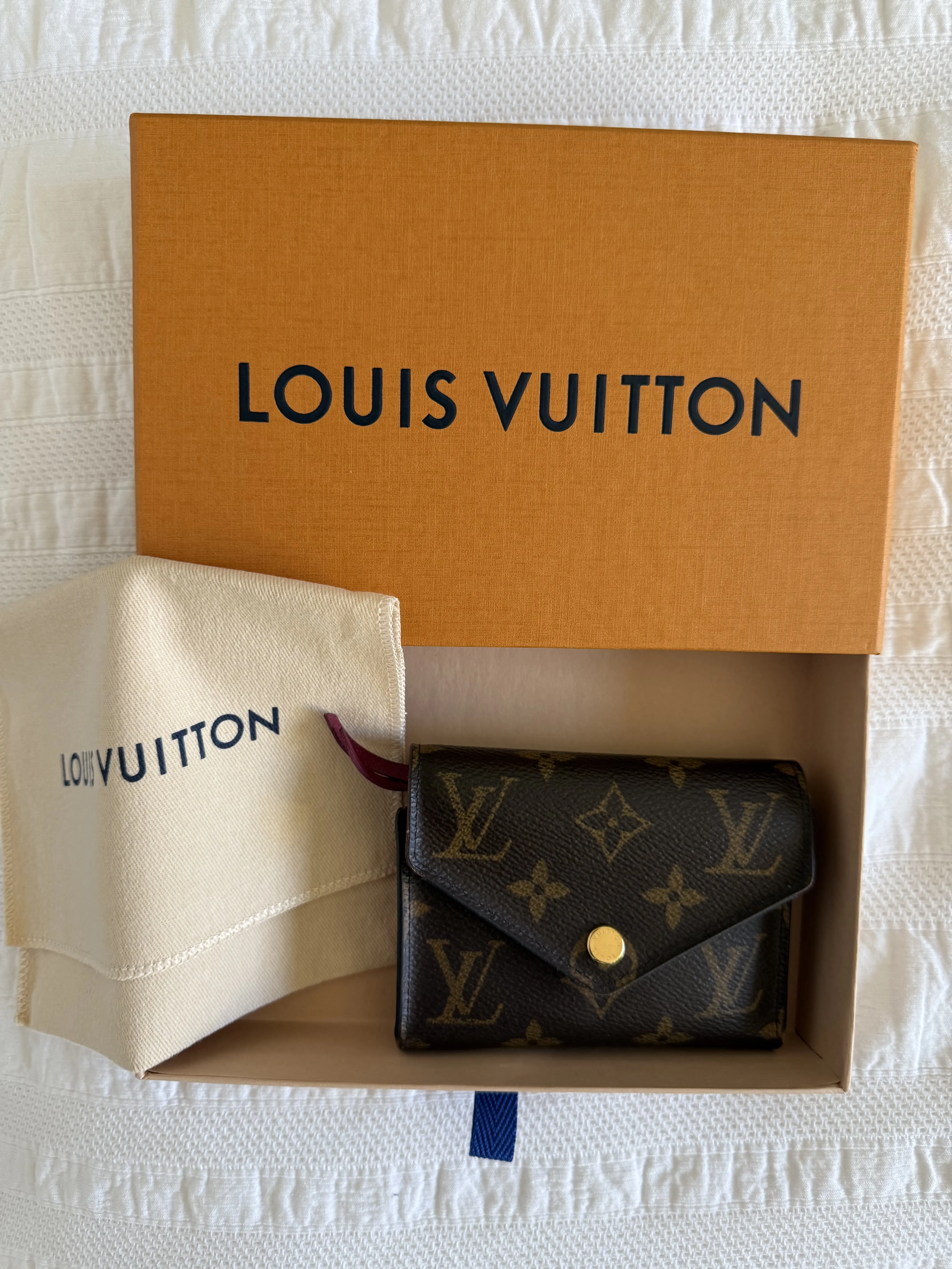 Pre-owned Louis Vuitton canvas wallet Victorine (full set)