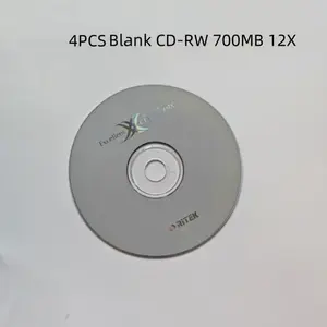 Rewritable Reusable Media Blank CD-RW, 700mb 12x Speed, Durable Data Storage Discs, Ideal for Music & Photos, Data Writing