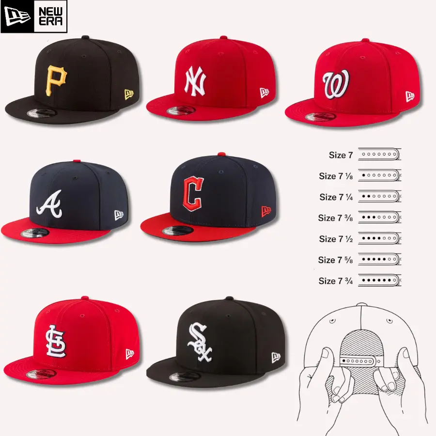 New Era MLB Snapback Baseball Hat – Seattle Mariners, LA Dodgers, NY Yankees, Chicago White Sox, Cardinals, Nationals, Pirates, Braves, Guardians – Adjustable Flat Brim Cap for Men Women, Urban Streetwear, Sports Fan Gear, Gorra Unisex USA 2026