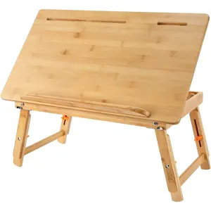 Drawing Table  Laptop Desk Adjustable Drafting Desk Foldable  Bed Tray with Tablet Slot for Adult , Large