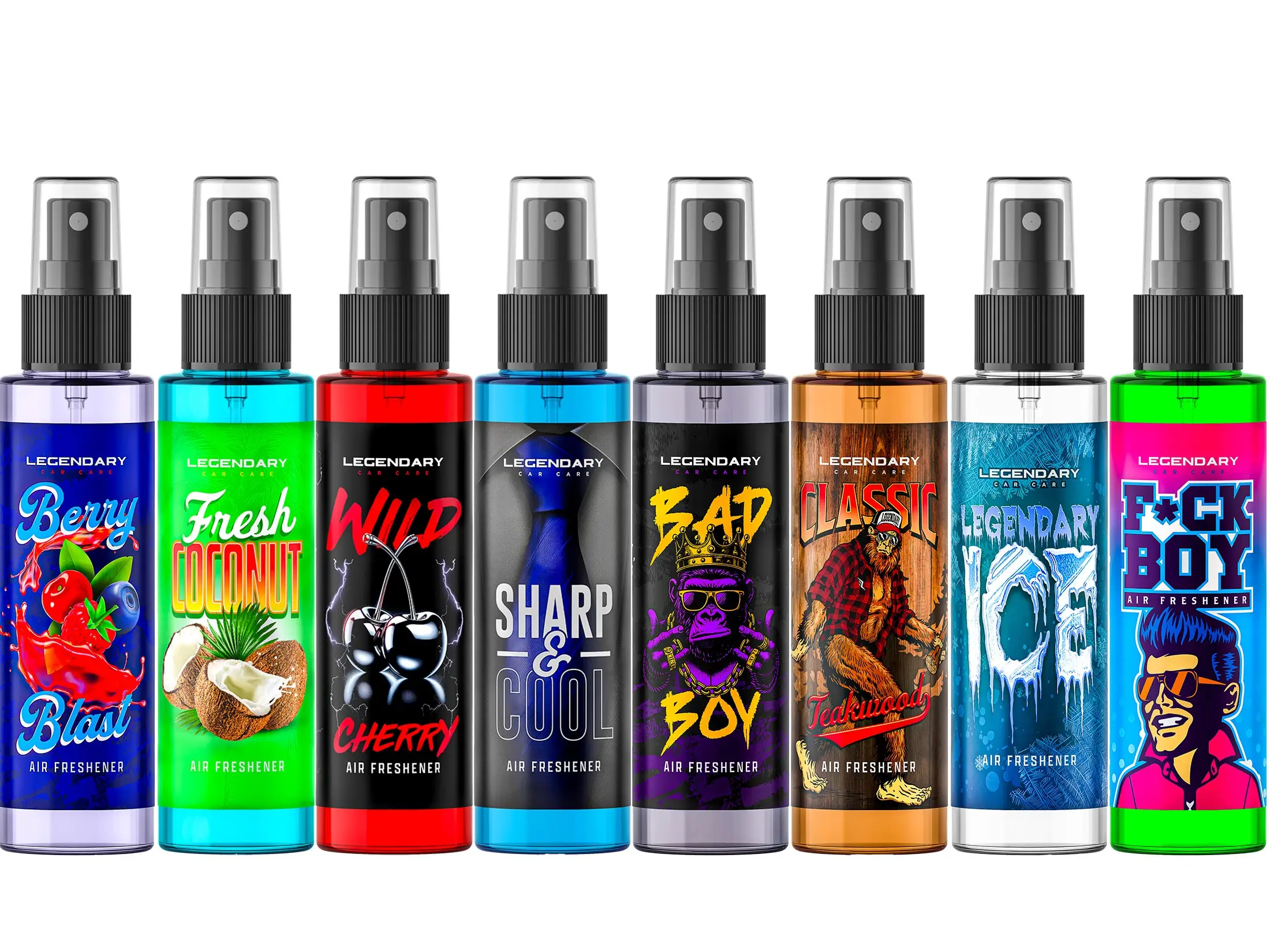 Legendary 4oz Car Air Fresheners Spray - Odor Eliminator - Daily Use - Premium Fragrances Spray