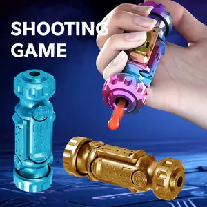 3pcs One-Click Shell Ejection Toy - Fidget Finger Stress Relief Toy - Shell-Throwing Soft Bullet Launcher, Novelty and Prank Toy, Perfect Gift