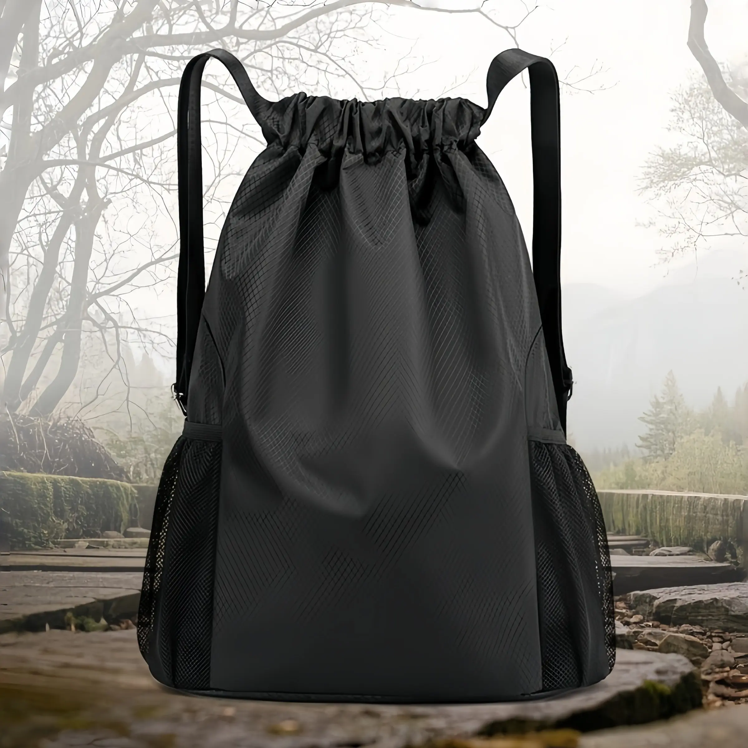 Unisex Soft Shell Fitness Backpack Sport Bag Workout Bag, 16.9x12.2x6.29 Inches, Mesh Pockets, Adjustable Straps, Ideal for Outdoor Sports and Travel, Sports Bags