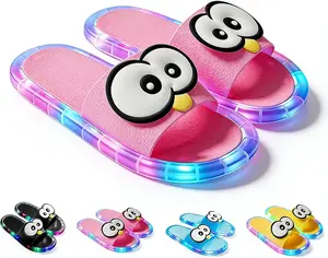 LED Light Up Slippers for Women Glowing Luminous Slip-On Shoes Comfortable Summer Footwear for Night Out Parties Vacations Outdoor Daily Wear