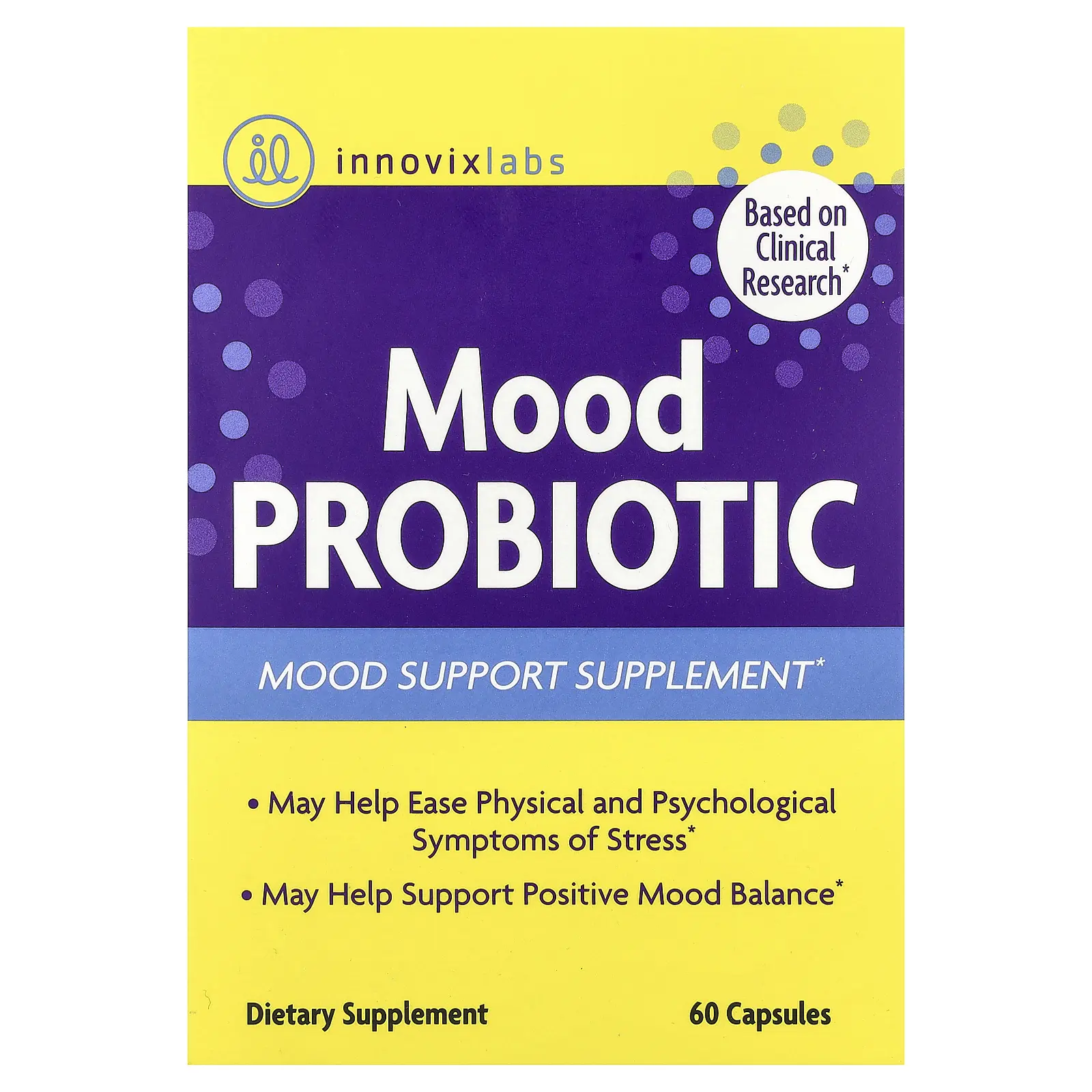 InnovixLabs Mood Probiotic, 60 Capsules