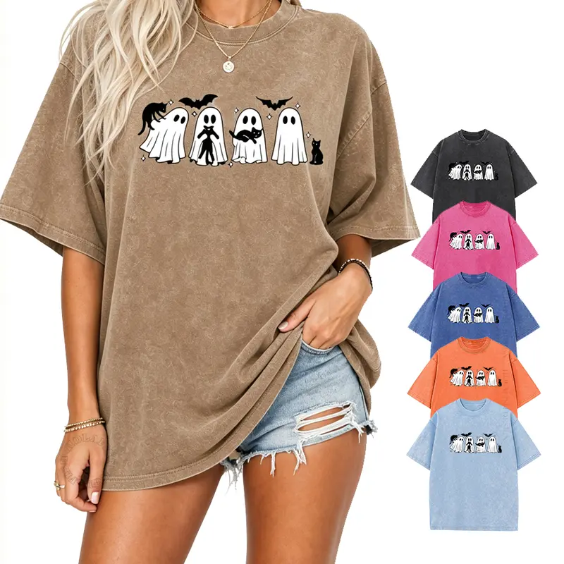 Holafish Women's Oversize Loose Graphic Casual Style Upgrades Basics Tee - Soft Breathable Cotton, Washed Effect, Half Sleeve, Drop Shoulder, Round Neck, Better Quality, Cozy Everyday Casual Go-To Top, Soft Cotton, Cozy Wear