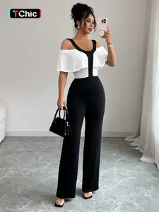 Women's Casual Fashion Top Jumpsuit, Stylish Ladies' Clothing for Everyday Wear, Comfortable, Fit, Elegant, Chic & Trendy Design, Style for Modern Women, Womenswear