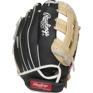 Youth Baseball T Ball Glove - Black/Brown