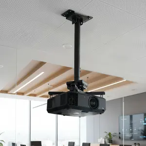 Mount-It! Universal Projector Ceiling Mount | Heavy Duty 77 lb Capacity | Height Adjustable 29–45” Extension | 360° Rotating Commercial Projector Ceiling Mount