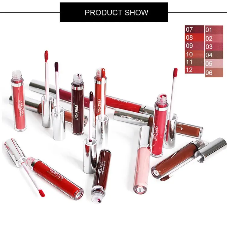 11-Piece Matte Velvet Liquid Lipstick Set Long-Lasting Waterproof Non-Stick Moisturizing Lip Gloss with 11 Assorted Shades for Bold Beautiful Lips