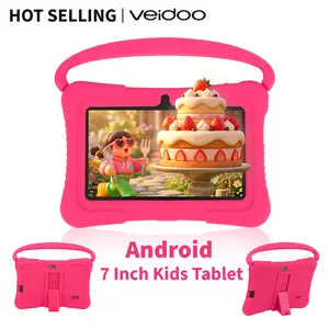 Veidoo 7" Kids Tablet, 32GB Storage, Shockproof Case, IPS Eye Protection Screen Educational Apps Toddler Learning Tablets Best Gift for Boys and Girls
