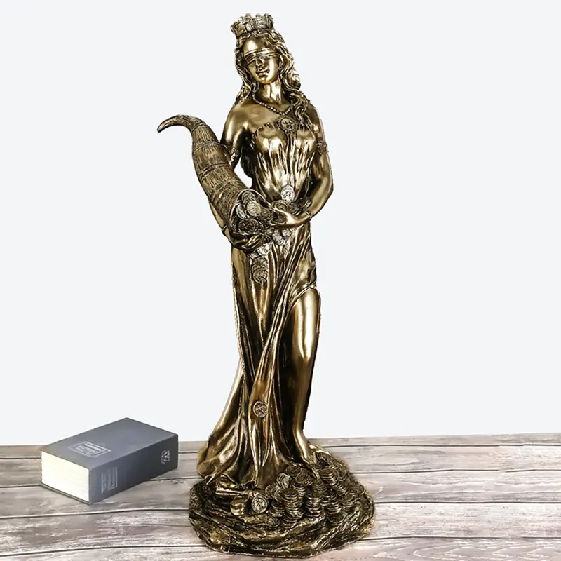 The statue of the goddess of wealth is decorated with resin crafts, the statue of the Greek goddess, mini ornaments, home decorations, Desktop Statue, Collectible Figurine, Figurines for Collectors, Statue Figurines, Decorative Sculptures