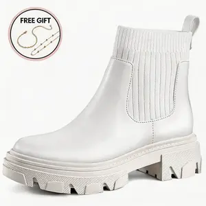 Women's ClEARY Fashion Chelsea Boots Platform Lug Sole Combat Casual Elastic Chunky Heel Ankle Booties Shoes