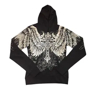 Heaven Rhinestone Zip Up Hoodie