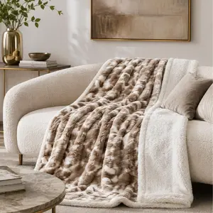 Alaska Faux Fur Sherpa Throw