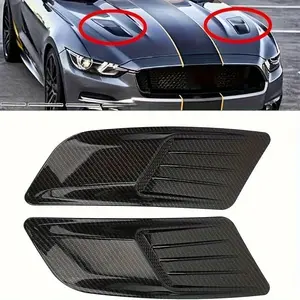 Universal Abs Engine Hood Vent Grille Set, Front Bumper Air Intake Outlet, Polished Finish, Car Upgrade Parts, 2 Piece Kit