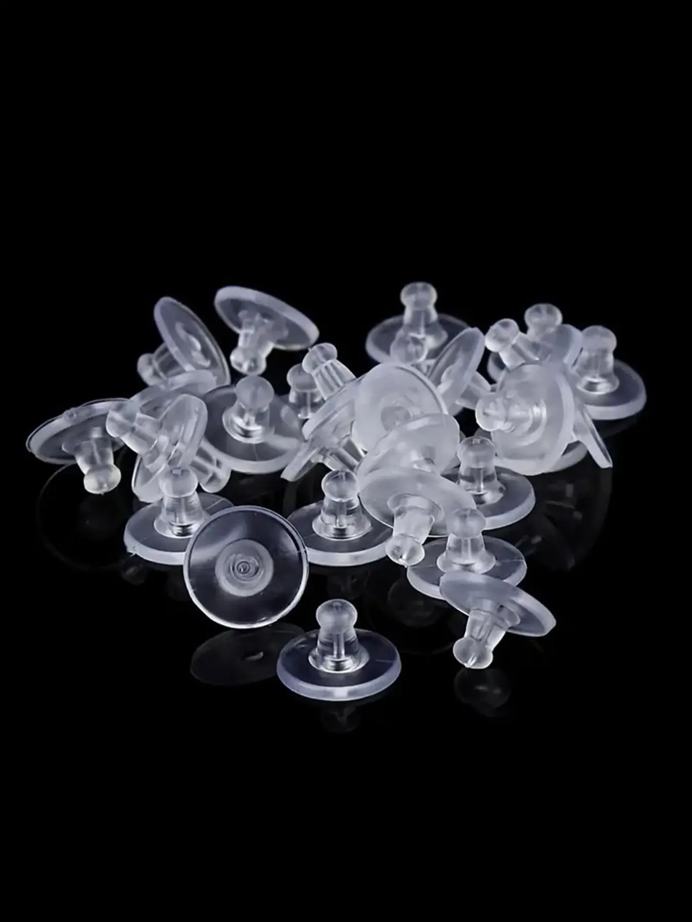 Clear Silicone Earring Back Stoppers, Transparent Earring Back Stoppers, Jewelry Making Accessories for DIY Earring, Fashion Accessories for Women & Girls, Beading Accessories, Beads And Accessories