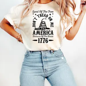 Land Of The Free Don't Tread On Me America Because Of the Brave 1776, 4th of July Family Matching Shirt, Patriotic Shirts, 4th Of July Shirt