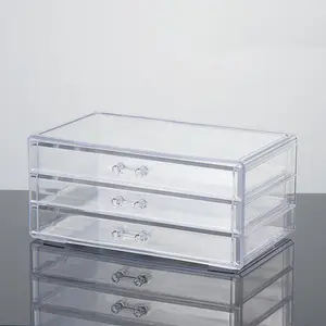 Multifunctional storage box, ideal for eyeshadow palettes, change and cosmetic trays. Compact desktop organizer, perfect for home and office tidying, suitable for bathroom countertops, wardrobes, shelves and drawers, Cosmetics Organizer Storage