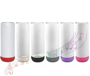 20oz Sublimation Bluetooth speaker tumbler. Music Tumblers W/ Lid, Speaker & Straw Drinkware Flasks Portable Water Bottles