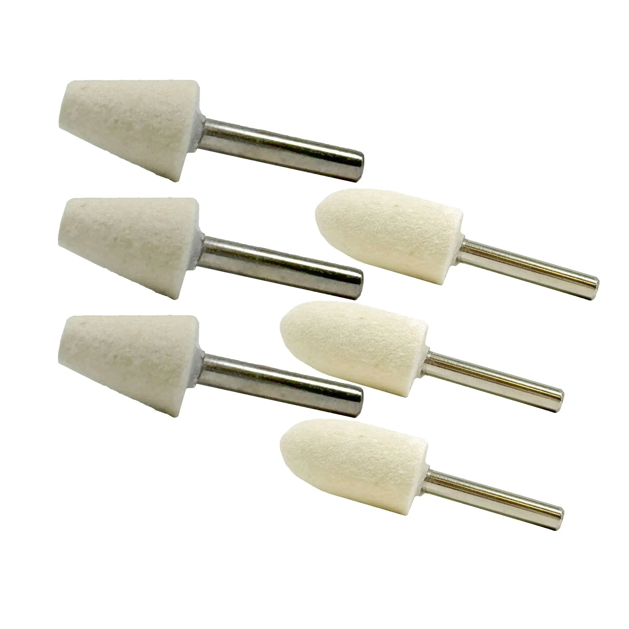 Renegade Products 1/4" Felt Polishing Bobs: 3 Pack – Tapered Drill & Die Grinder Attachments for Tight-Area Metal Polishing